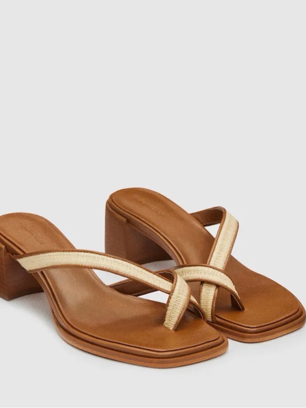 Reformation Sonoma Heeled Sandal Natural - Size 11